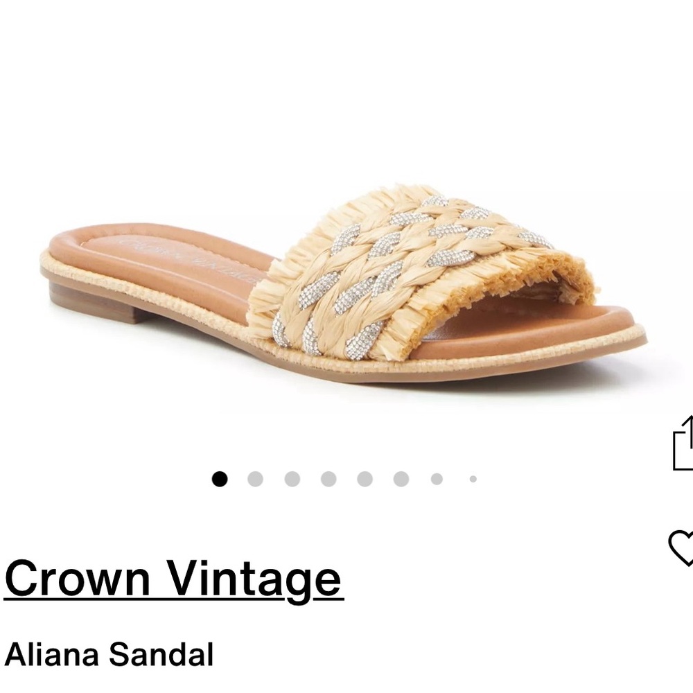 Crown Vintage Aliana Sandal - Beige and Silver